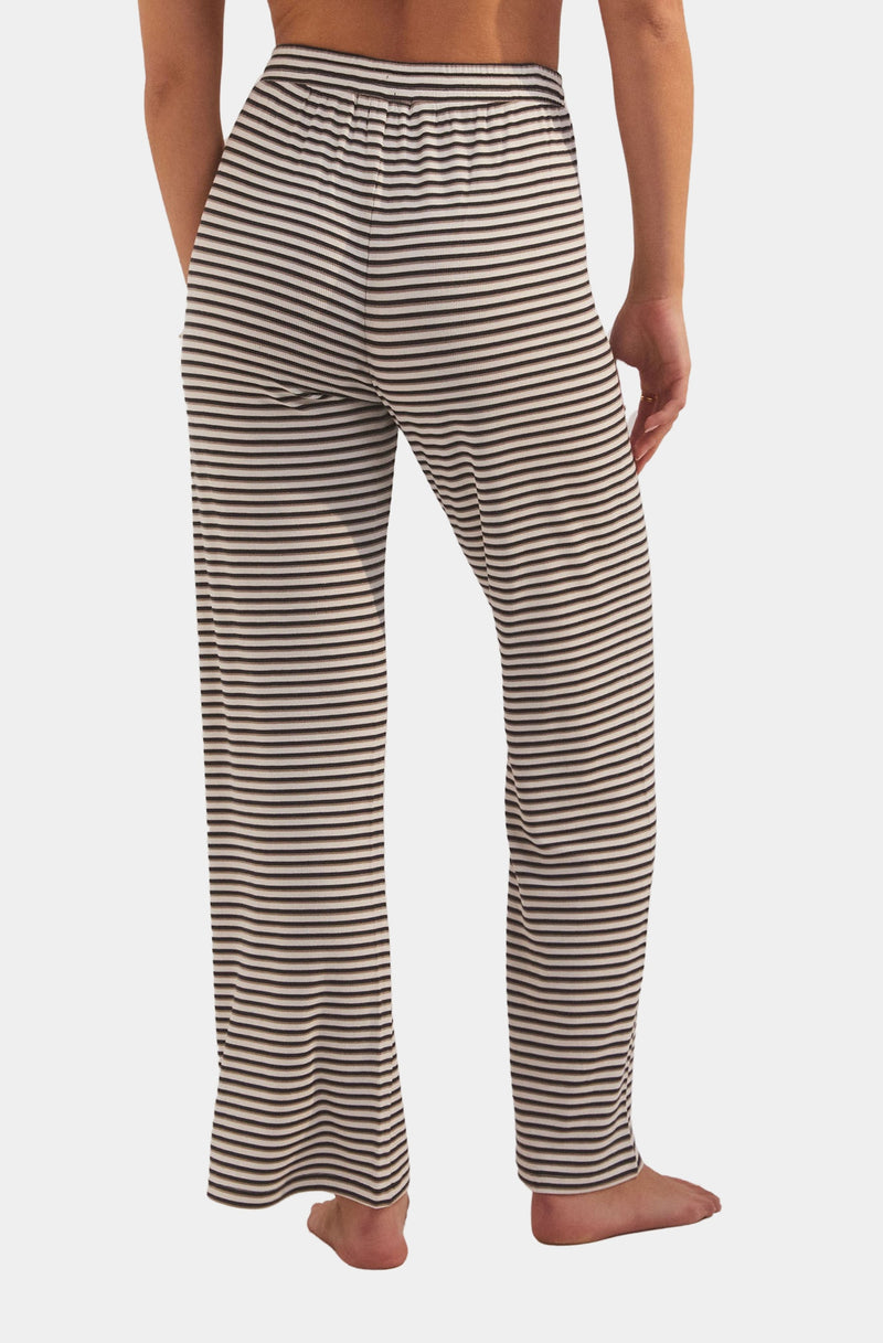 Dark Olive Green Lounger Stripe Pant Pant