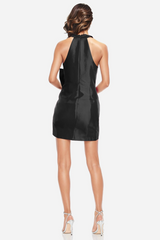 White Smoke The Amira | Black Bow Mini Cocktail Dress Mini Dress