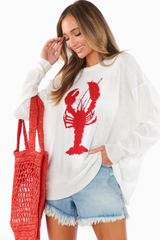 Woodsy Sweater in Lobster