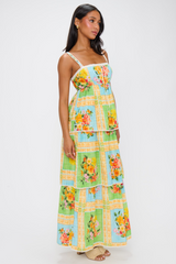 Antique White Peyton Midi Dress in Country Bouquet Midi Dress