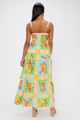 Antique White Peyton Midi Dress in Country Bouquet Midi Dress