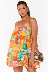 Beige Beverly Bubble Dress Postcards From Italia Mini Dress