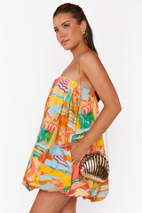 White Smoke Beverly Bubble Dress Postcards From Italia Mini Dress