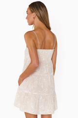 Sienna Ooo Mini Dress in Sand Shells Gauze Mini Dress