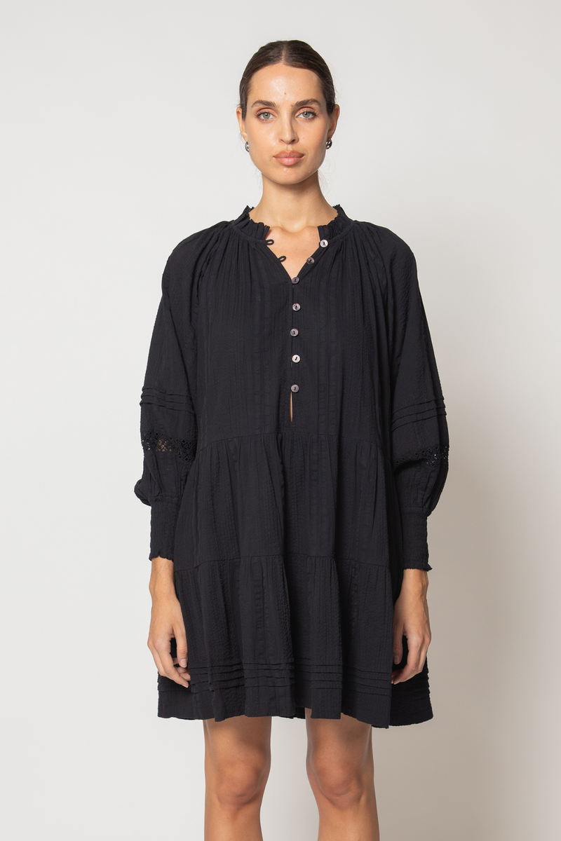 Dark Slate Gray Meadow Mini Dress Mini Dress