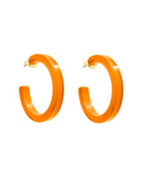 Dark Orange Courtney Medium Resin Hoop Earring