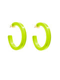 Green Yellow Courtney Medium Resin Hoop Earring