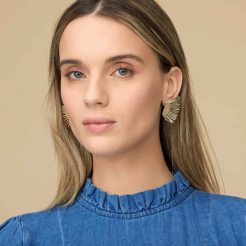 Tan Mini Madeline Earring Earring