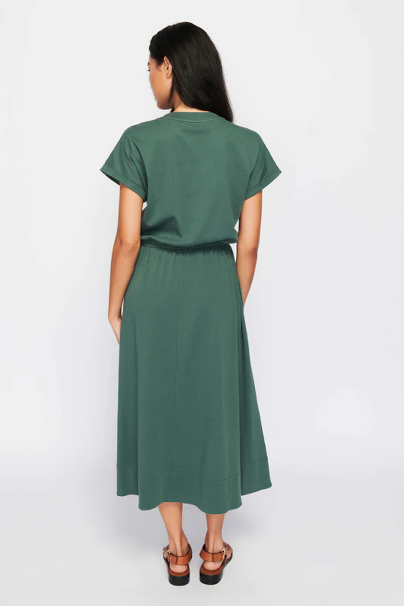 Dark Slate Gray Garcelle Seamed T-Shirt Dress Midi Dress