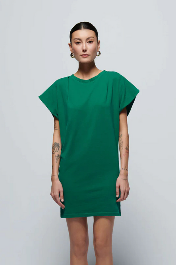 Light Gray Layne Solid Crewneck T-Shirt Dress Mini Dress