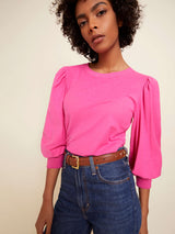 Dark Slate Gray Loren Smocked Peasant Tee Top