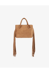 White Smoke Noe Fringe Faux Suede Camel Cross Body