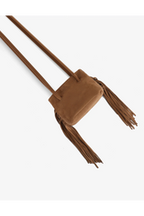 White Smoke Noe Fringe Faux Suede Camel Cross Body