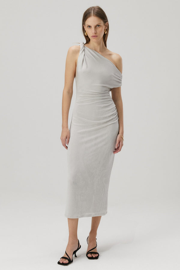 Light Gray Nyra | Slinky Jersey Dress Formal Dress