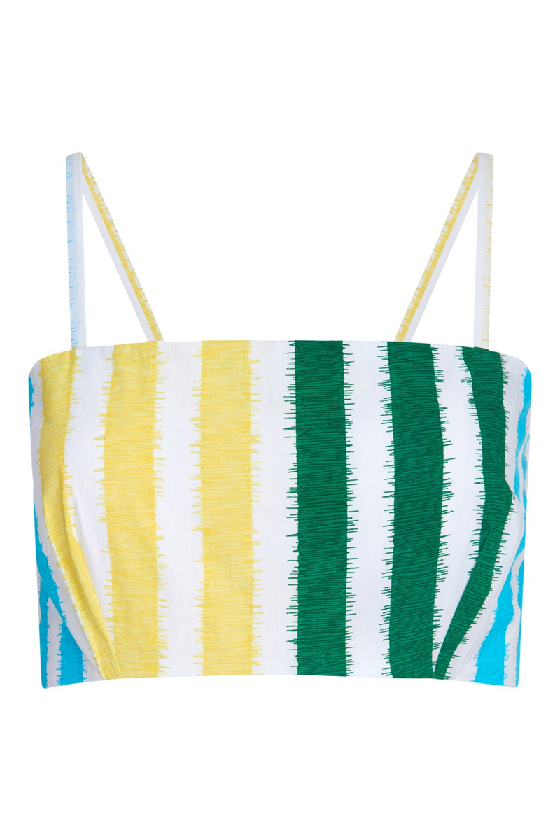 Light Gray Lulu Top in Sorrento Stripe Top