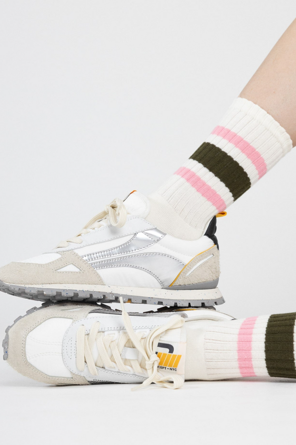 Beige Toronto Sneaker | Silver Flash Sneaker
