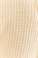 Wheat Off-White Braided Sweater Sweater
