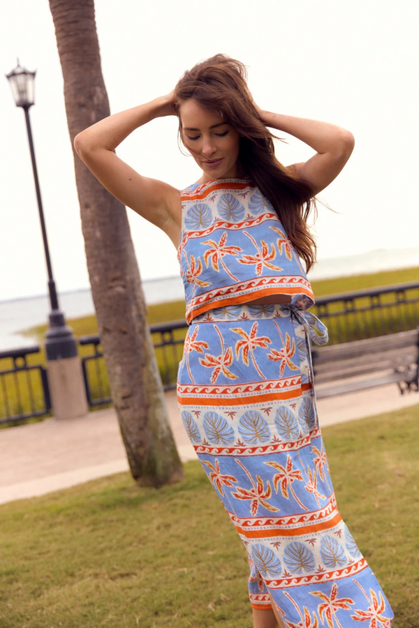 Leigh Wrap Skirt in Palma