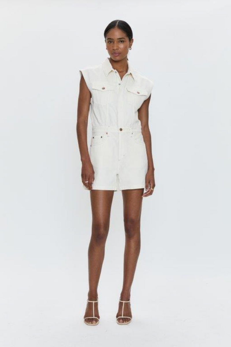 Lavender Lennox Denim Romper Romper