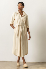 Light Gray Maxi Shirt Dress Maxi Dress