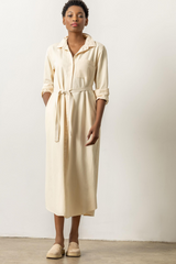 Light Gray Maxi Shirt Dress Maxi Dress