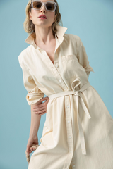 Gray Maxi Shirt Dress Maxi Dress