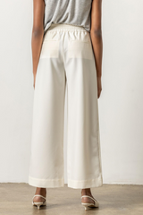 Light Gray Wide Leg Pull On Pant Pant