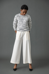 Dim Gray Wide Leg Pull On Pant Pant