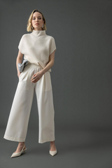 Dark Slate Gray Wide Leg Pull On Pant Pant