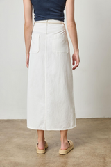 Gray Yoke Waist Maxi Skirt Maxi Skirt