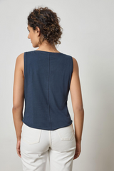 Light Gray Curved Seam Tank Tank