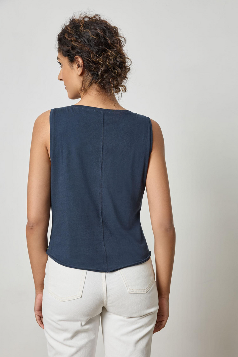 Light Gray Curved Seam Tank Tank