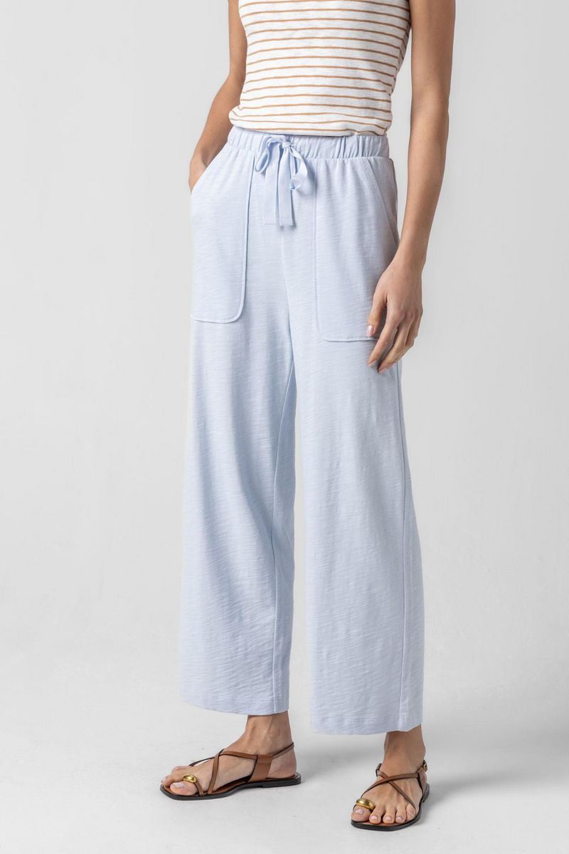 Light Gray Knit Drawstring Pant Pant