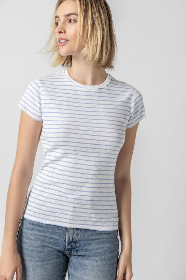 Striped Crewneck in Surf Stripe