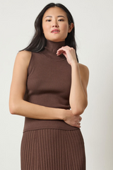 Dark Slate Gray Rib Turtleneck Shell Sweater Sweater