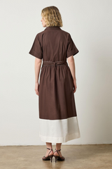 Light Gray Collared Maxi Shirt Dress Maxi Dress