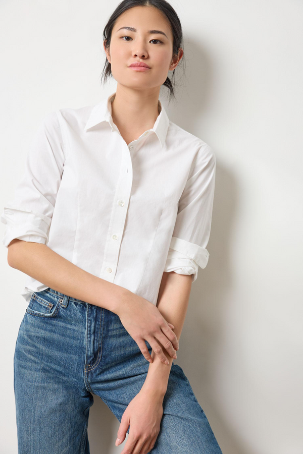 Light Gray Slim Fit Button Down Shirt