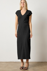 Light Gray Side Tuck Maxi Dress Maxi Dress