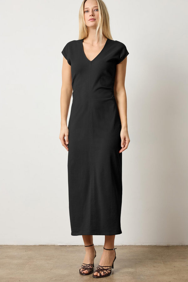 Light Gray Side Tuck Maxi Dress Maxi Dress