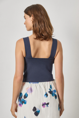 Light Gray Wide Strap Knit Tank Tank