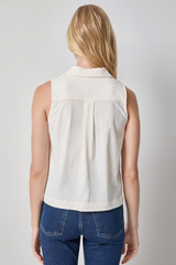Light Gray Organic Sleeveless Top Top