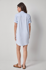Gray Organic Easy Shirt Dress Mini Dress