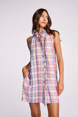 Plaid Gaelle Dress in Rainbow Plaid
