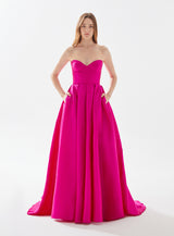 Maroon Jolie | Bustier Taffeta Dress Formal Dress