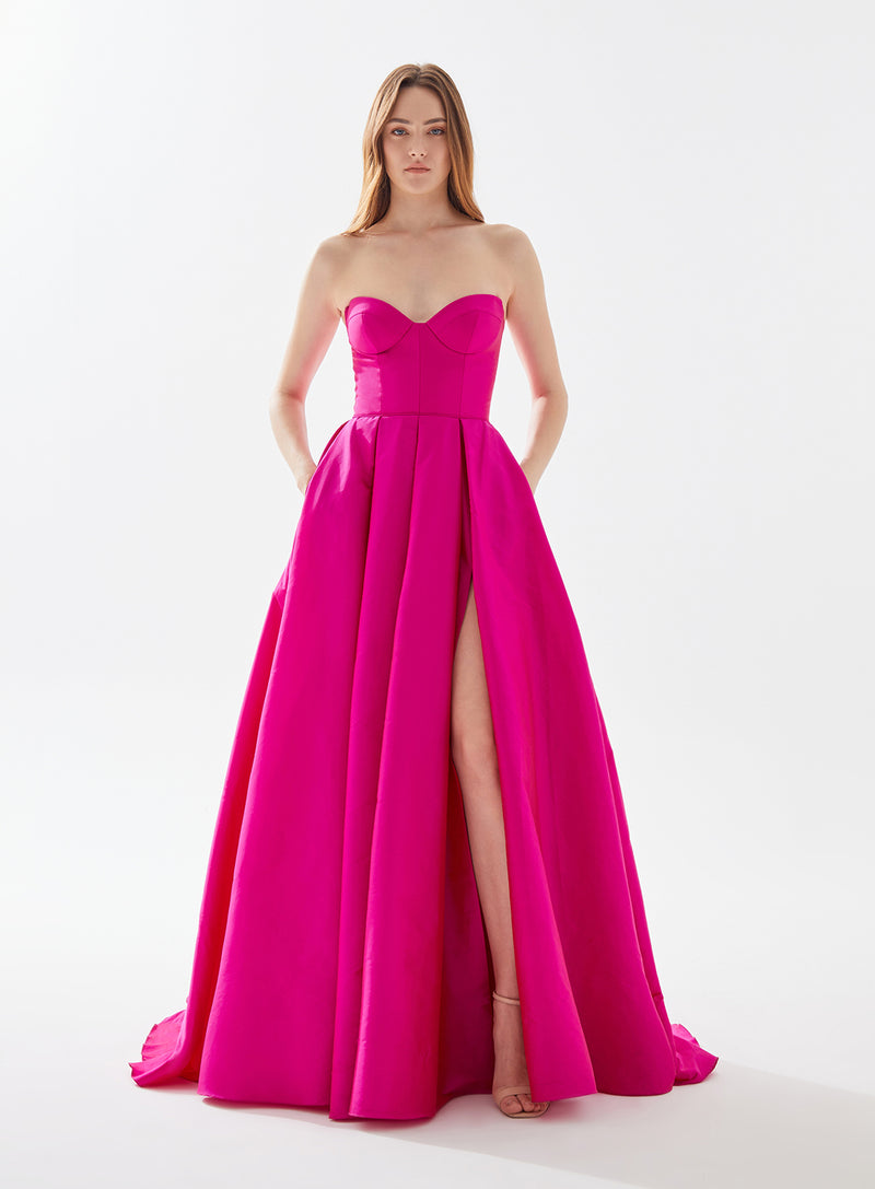 Lavender Jolie | Bustier Taffeta Dress Formal Dress