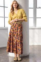 Rosy Brown Puff Sleeve Cardigan Sweater Sweater