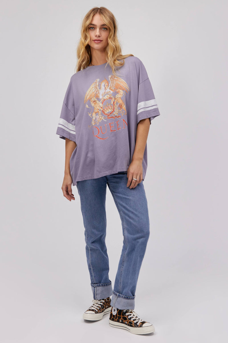 Light Gray Queen Varsity Crest Tee Graphic Tee