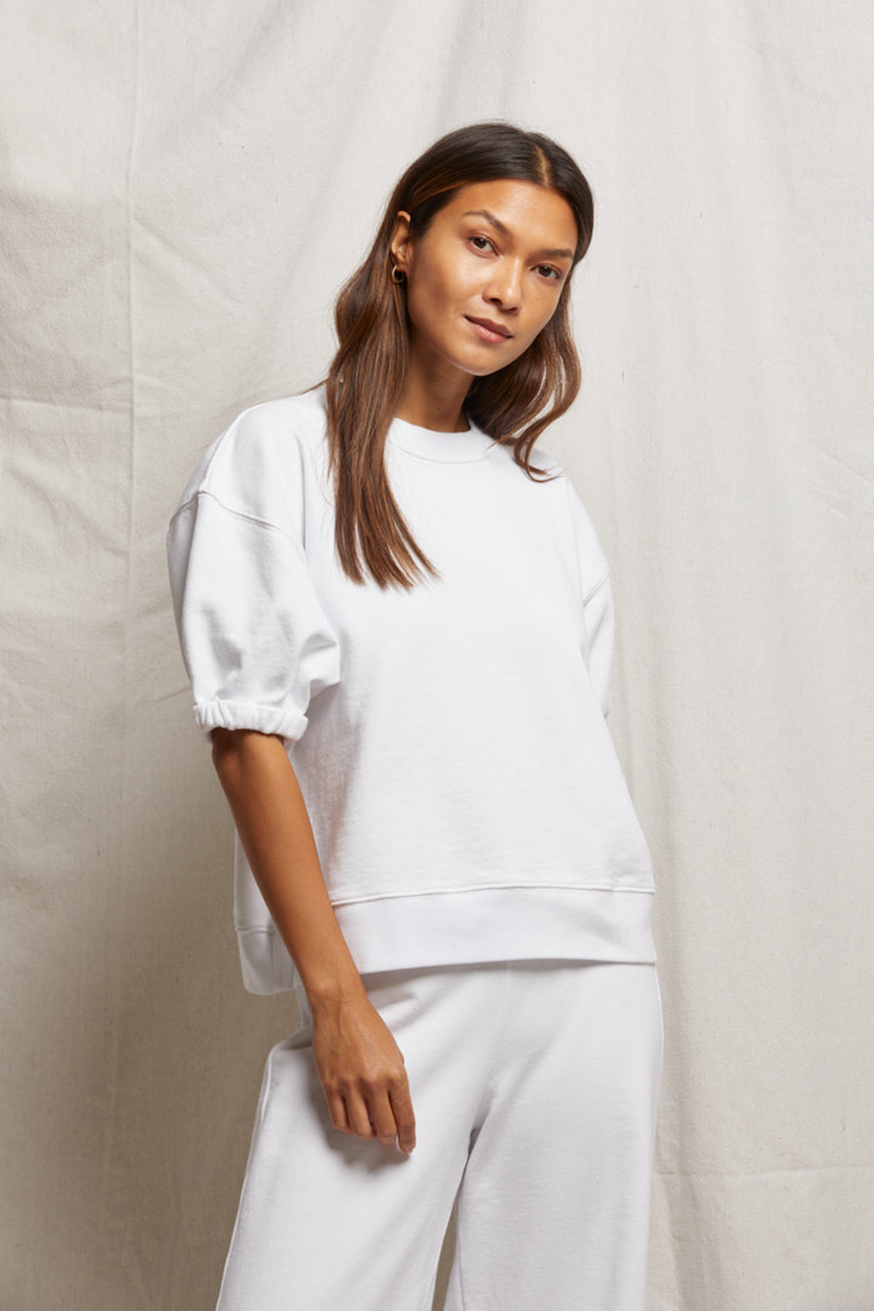 Light Gray Rebecca Short Sleeve Sweatshirt Sweatshirt