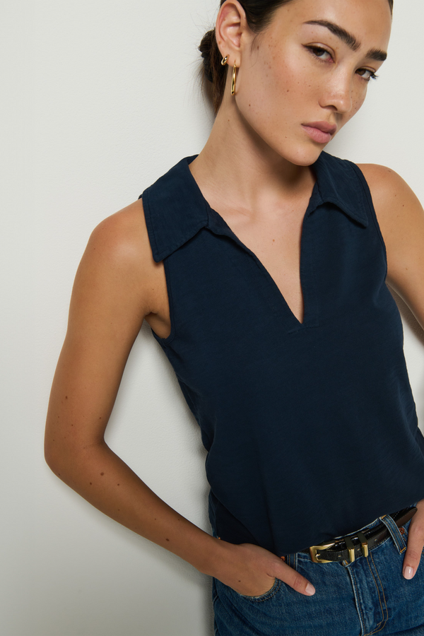 Roberta Collared Tank
