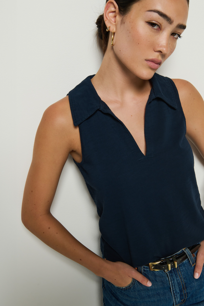 Roberta Collared Tank